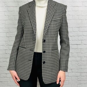 NWOT Helmut Lang Square Houndstooth Wool Blazer XS